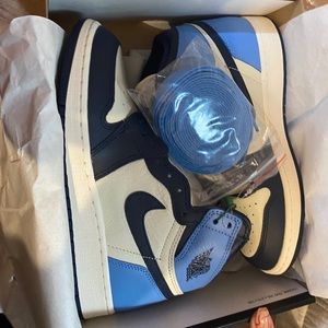 obsidian blue air jordan 1s
